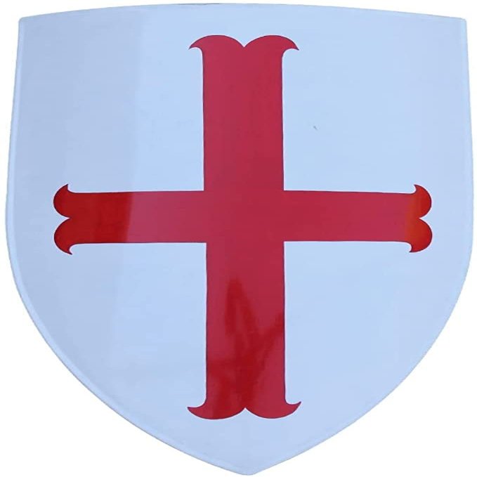 ARTIZANSTORE Handmade Medieval Knight Armor Shield 28" Heater Shield 18 Gauge Battle SCA LARP Shield