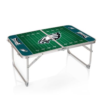PICNIC TIME Philadelphia Eagles Mini Portable Table, Charcoal Wood Grain