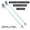 Zipline Blurr 16.0 Graphite Composite Downhill Ski Poles - Lightweight, Freeride All-Mountain, Vibration Dampening (Aqua, 40" in./102 cm) view 3