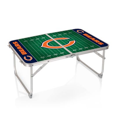 Picnic TIME Chicago Bears Mini Portable Table, Charcoal Wood Grain