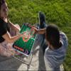 Picnic TIME Chicago Bears Mini Portable Table, Charcoal Wood Grain view 2