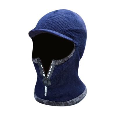 LILIYUAN Winter Knitted Balaclava Hat, Warm Cycling Ski Winter Neck Warmer Neck Gaiter Universal Size Blue