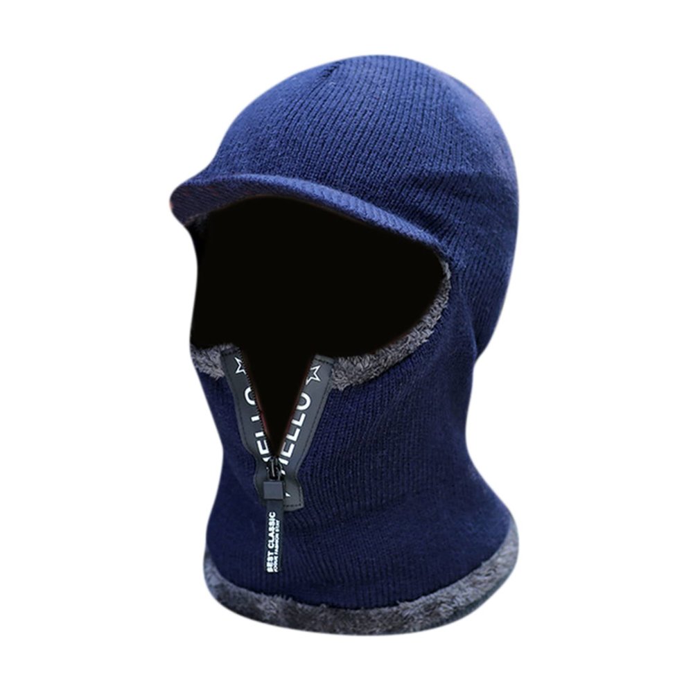 LILIYUAN Winter Knitted Balaclava Hat, Warm Cycling Ski Winter Neck Warmer Neck Gaiter Universal Size Blue