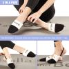 Daisy and Bella Slingback Play Up 3.0 Yoga Socks, Pilates, Fitness and Athletic Wear, Toe Topper Half Socks, Non-Slip Breathable Footwear for Women (Medium (US 8-11), 1 Pair - Black/White) view 3