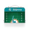 Picnic TIME NFL Miami Dolphins Concert Mini Portable Table - Small Folding Table - Mini Picnic Table, (Charcoal Wood Grain) view 4