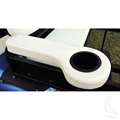 Steeleng EZGO/Club Car/Yamaha Golf Cart Rear Seat Arm Rest Cushion Cup Holder(Pure White)