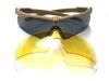 GALAXYLENSE Ballistic Z87 Tactical Military Shooting High Impact Resistance Sunglasses With 3 Replacement Lens And Prescription Glasses Holder Khaki Color view 1