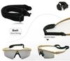 GALAXYLENSE Ballistic Z87 Tactical Military Shooting High Impact Resistance Sunglasses With 3 Replacement Lens And Prescription Glasses Holder Khaki Color view 4