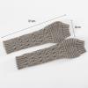 angel3292 1 Pair Winter Arm Gloves Solid Color Half Finger Knitting Twisted Texture Lady Mittens for Daily Wear Arm Sleeves Cover Solid view 4
