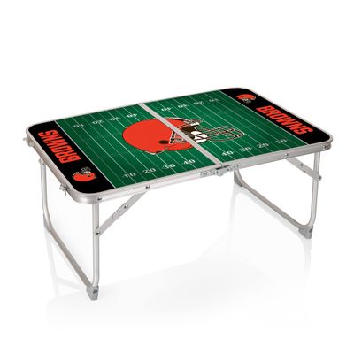 Picnic TIME Cleveland Browns Mini Portable Table, Charcoal Wood Grain