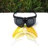 GALAXYLENSE Ballistic Z87 Tactical Military Shooting High Impact Resistance Sunglasses With 3 Replacement Lens And Prescription Glasses Holder Black Color view 1