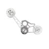 1-3 Speed Chain Tensioner for BROMPTON Derailleur Rear Pulley Speed Hub SILVER view 1