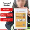 Fire Blanket Boxed Extra Large Size Survival Blanket, Silicone Household Emergency Blankets, Kitchen Escape Fire Suppression Blanket, Fire Equipment (Color : White, Size : 39 * 39inches) view 3