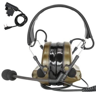 Hearangel Tactical Headset,Sound Pickup Noise Reduction & K 2 Pin PTT for Airsoft Activities (Army Green)
