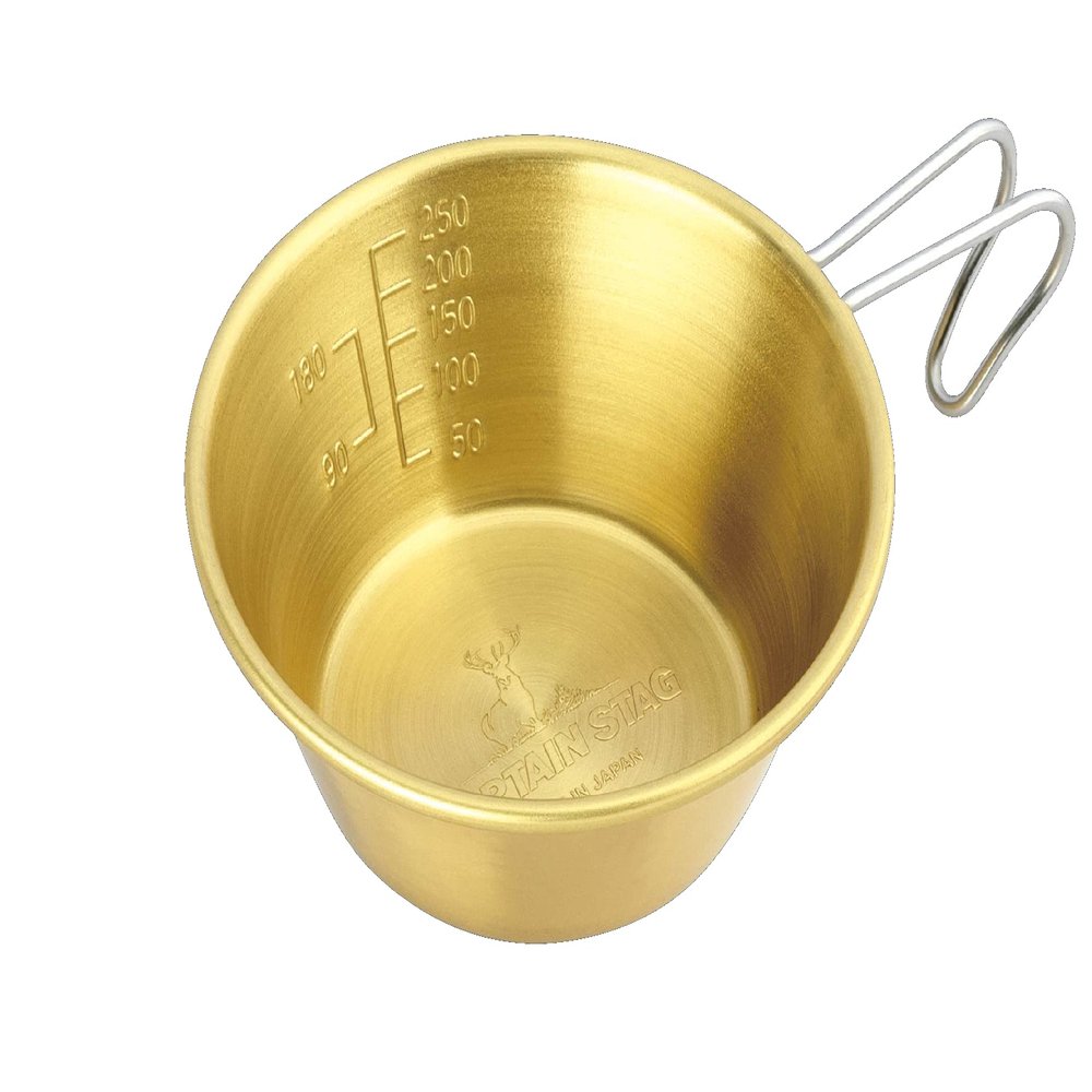 Captain Stag UH-66 Sierra Cup, Brass, 11.8 fl oz (320 ml), Made in Japan, Made in Tsubamesanjo, Gold