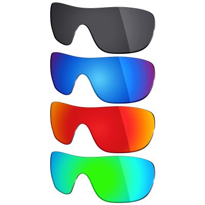 Mryok 4 Pair Polarized Replacement Lenses for Oakley Liv Sunglass - Stealth Black/Fire Red/Ice Blue/Emerald Green