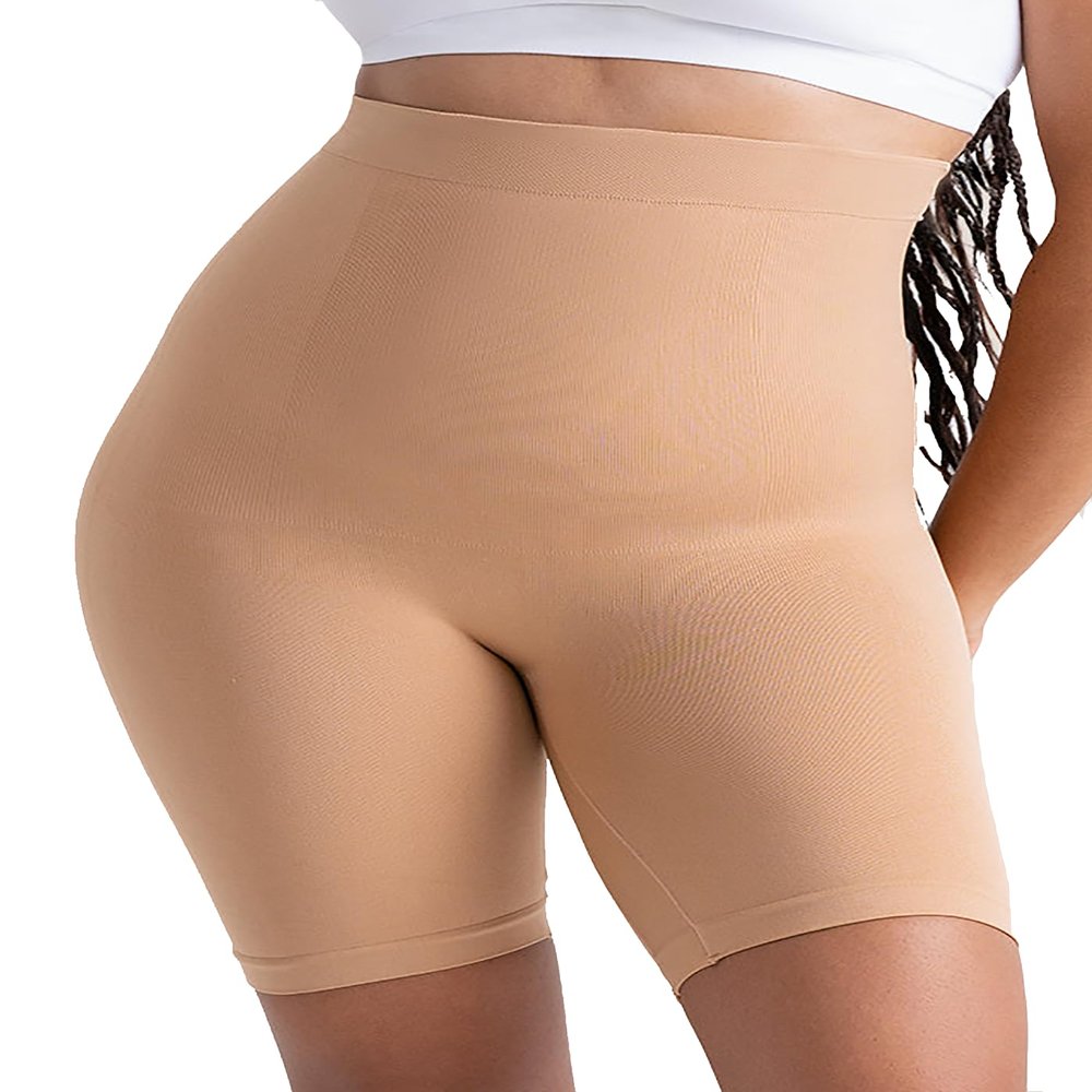 SHAPERMINT Shapewear for Women - High-Waisted Shapewear Tummy Control Shorts, Thigh Slimmer, Underwear for Women Sand