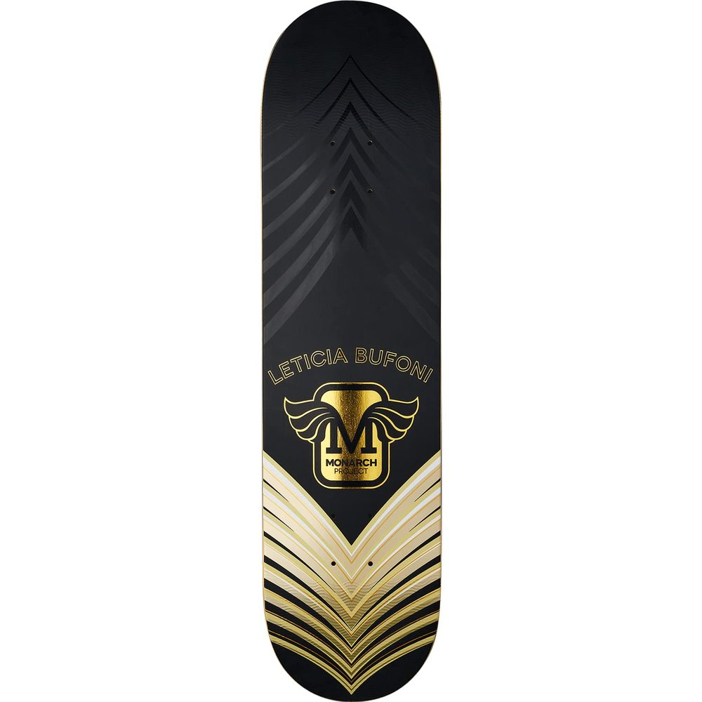 Monarch Bufoni Horus Skateboard Deck -8.0 Black/Gold/Gold R7 - Assembled AS Complete Skateboards
