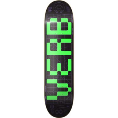 Verb Invader Skateboard Deck -7.75 Black/Green - Assembled AS Complete Skateboards