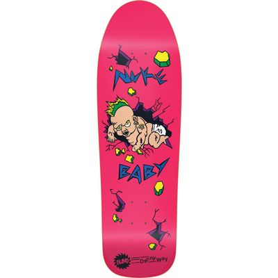 Blind Way Nuke Baby Skateboard Deck -9.7x31.7 Pink Sp - (Bundled with Free 1'' Hardware Set)