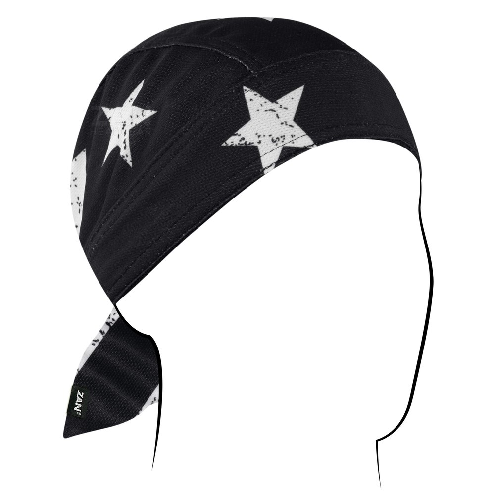 Zanheadgear Flydanna Polyester Micromesh Black & White Flag