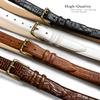 Arthur Men's Italian Calfskin Genuine Leather Dress Belt Solid Brass Roller Buckle 1-1/8"(30mm) Wide (Lizard Navy, 34) view 3