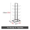 LWMD Floor Stand Yoga Mat Rack, 5 Tier Metal Organizer Holder for Foam Roller/Pilates Mats, Fitness Room/Gym Display Stand (Color : Gold) view 4