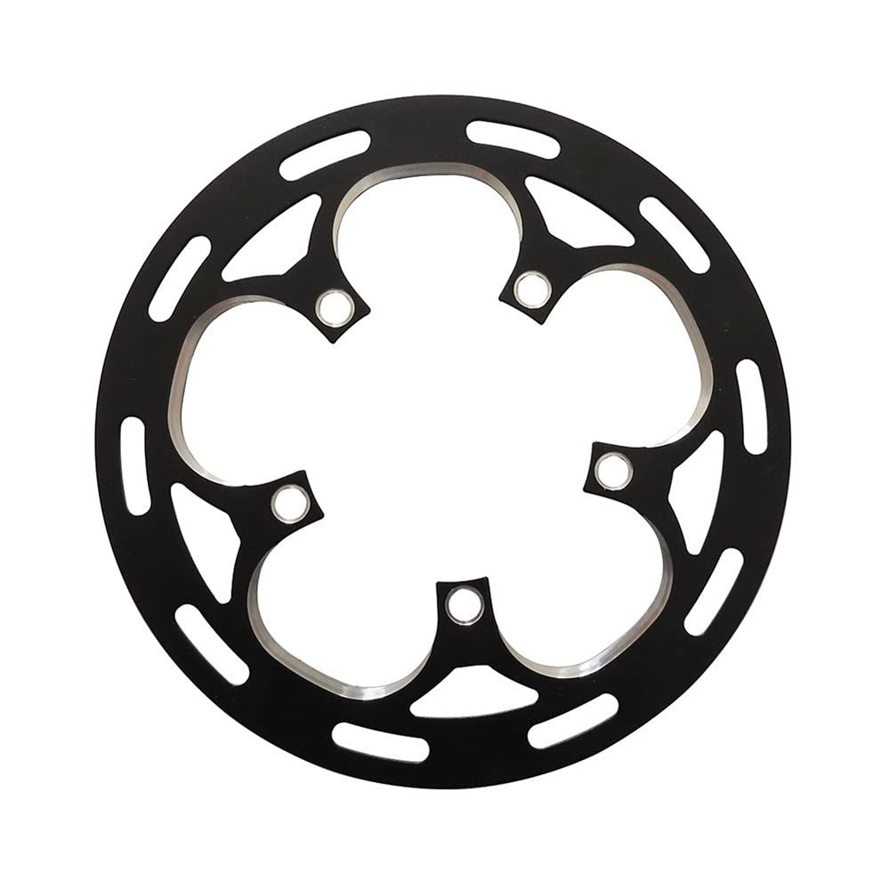 MYEEI 110 BCD Road Bicycle Chain Cover 110 BCD 44T 46T 48T 50T 52T 53T Protect Support Folding Bike Chainring Guard (Color : 48T)