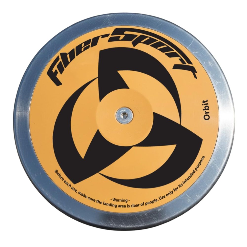 FiberSport 1Kg Discus. Orbit 0 (Zero), Competition Discus 1kg. Girls HS, Womens, College, Jr High, Masters. Low Spin Discus 73% Weighted Steel Rim. Throws 100 Ft to133Ft-40M. Meets NCAA & NFHS Specs