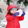 Hicarer 2 Pairs Kids Mittens Children Winter Snow Waterproof Thick Warm Windproof Gloves for Girls Boys(Red and Purple,3-6 Years,Snowflake Style) view 2