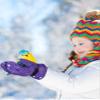 Hicarer 2 Pairs Kids Mittens Children Winter Snow Waterproof Thick Warm Windproof Gloves for Girls Boys(Red and Purple,3-6 Years,Snowflake Style) view 3