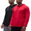DEVOPS Men's Fleece Thermal Workout Hoodie (Black/Red, Large) view 1