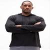 DEVOPS Men's Fleece Thermal Workout Hoodie (Black/Red, Large) view 2