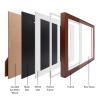 Medal Display Shadow Box Frame for Single Medal & Photo - Case for Runners, Marathon, Soccer, Football, Gymnastics, All Sports (Walnut Brown, A4) view 2