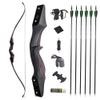AMEYXGS 60 Inch Takedown Recurve Bow 25-60 Lbs American Hunting Bow Wood Riser Right Hand Longbow for Adult Beginner Hunting Target Practice (55 Lbs, Wine red Set) view 1
