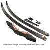 AMEYXGS 60 Inch Takedown Recurve Bow 25-60 Lbs American Hunting Bow Wood Riser Right Hand Longbow for Adult Beginner Hunting Target Practice (55 Lbs, Wine red Set) view 3