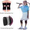ONTYZZ Kids Knee Pads with Thickened PE Pads Adjustable Anti-Slip Knee Pads for Kids Soft Knee Pad for Volleyball Cycling Dancing Soccer Hockey Black-Pink/S view 3