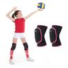 ONTYZZ Kids Knee Pads with Thickened PE Pads Adjustable Anti-Slip Knee Pads for Kids Soft Knee Pad for Volleyball Cycling Dancing Soccer Hockey Black-Pink/M view 1