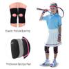 ONTYZZ Kids Knee Pads with Thickened PE Pads Adjustable Anti-Slip Knee Pads for Kids Soft Knee Pad for Volleyball Cycling Dancing Soccer Hockey Black-Pink/M view 3