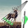 SHARROW 31" Carbon Arrows Hunting Arrows Spine 250 300 350 400 500 600 with Replaceable Tips Targeting Practice Arrows for Compound/Recurve/Long Bow 6/12pcs (12, Green & White, Spine 250) view 4