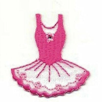 1.75'' Fuchsia Pink Ballet Ballerina Tutu Outfit Embroidery Patch