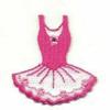 1.75'' Fuchsia Pink Ballet Ballerina Tutu Outfit Embroidery Patch view 1