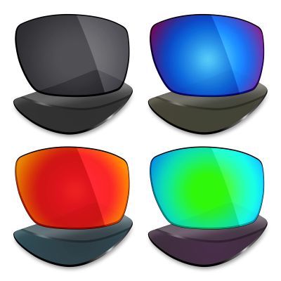 Mryok 4 Pair Polarized Replacement Lenses for Electric Mudslinger Sunglass - Stealth Black/Fire Red/Ice Blue/Emerald Green