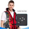 7HAHA3 Portable Fishing Vests Outdoor Activities Fishing Jacket Multi Pockets Adjustable Swimming Surfing Jacket Unisex,Red,2XL(175cm75kg) view 3