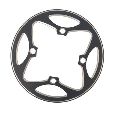 MYEEI 104 BCD Bicycle Chain Wheel 104 BCD 44T 42T Bike Chainring Aluminum Alloy Guard MTB Chainring Cover Mountain Bikes Chain Ring Protect Cover Support (Color : 44T)