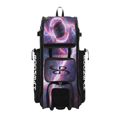 Boombah Rolling Catchers Superpack Baseball/Softball Gear Bag - 23-1/2" x 13-1/2" x 9-1/2" - The Natural 2 Multi - Telescopic Handle - Holds 4 Bats - Wheeled Version