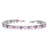 Diamond Treats 925 Sterling Silver Ruby Red Tennis Bracelet for Women, 7.5-8 Inch Bezel Set in Sterling Silver view 1