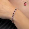 Diamond Treats 925 Sterling Silver Ruby Red Tennis Bracelet for Women, 7.5-8 Inch Bezel Set in Sterling Silver view 2