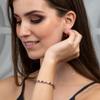 Diamond Treats 925 Sterling Silver Ruby Red Tennis Bracelet for Women, 7.5-8 Inch Bezel Set in Sterling Silver view 3