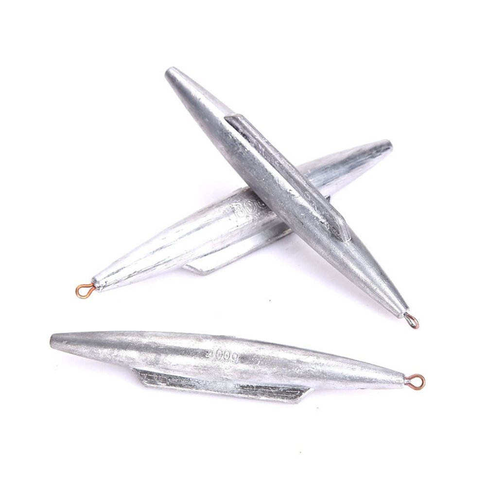 LINFFSTR Heavy Lead Fishing Sinkers with Fin Weight Mark Hanging Ring Drop Shot Sinker Sea Fishing Weights Fish Casting Tool 100g-2000g (Size : 100g-10Pcs)